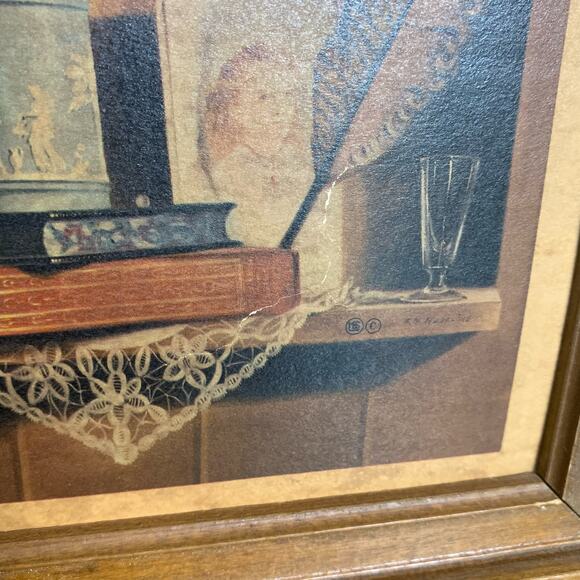 Henry Sandler Lithographic print home decor still life wood frame wall decor - Picture 2 of 10